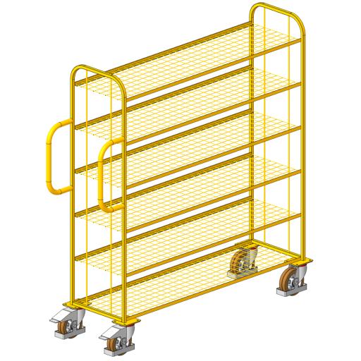Picking trolley for 30 containers 390x280 h 140