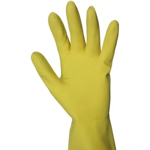 Rubber Gloves Professional Heavy Duty Yellow (Pack of 12)
