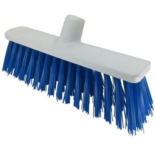 Food Safe Hygiene Broom Head Soft 30cm Blue